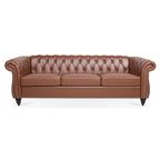 Naro Mid-Century 84  Modern 3 Seater Chesterfield Sofa Couches by Christopher Knight Home