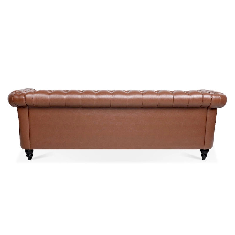 Naro Mid-Century 84  Modern 3 Seater Chesterfield Sofa Couches by Christopher Knight Home