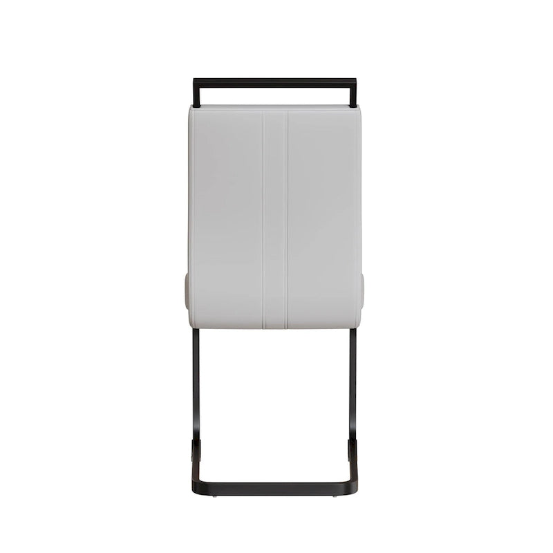 High Back Upholstered Side Chair with C-shaped Tube