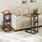 Foldable End Table - 15.4 D x 10.2 W x 25.2 H