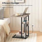 Foldable End Table - 15.4 D x 10.2 W x 25.2 H