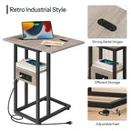 Foldable End Table - 15.4 D x 10.2 W x 25.2 H