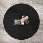 Wooden Coffee Table, 2-Tier Round Central Cocktail Table with Shelves