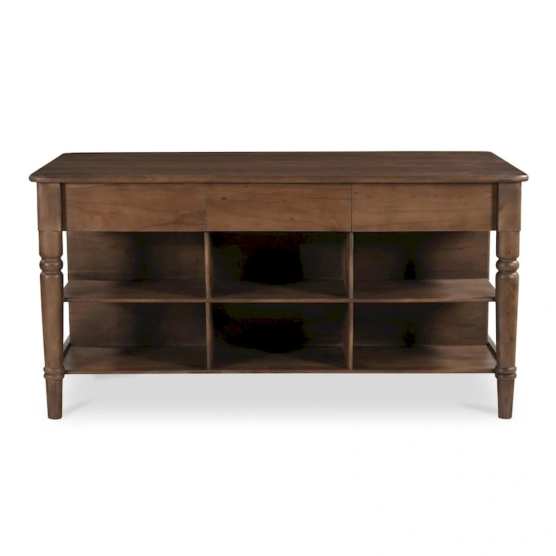 NADAAL STUDIOS Cove, Wooden Kitchen Island with Storage - 72 W x40.5 D x36.5 H
