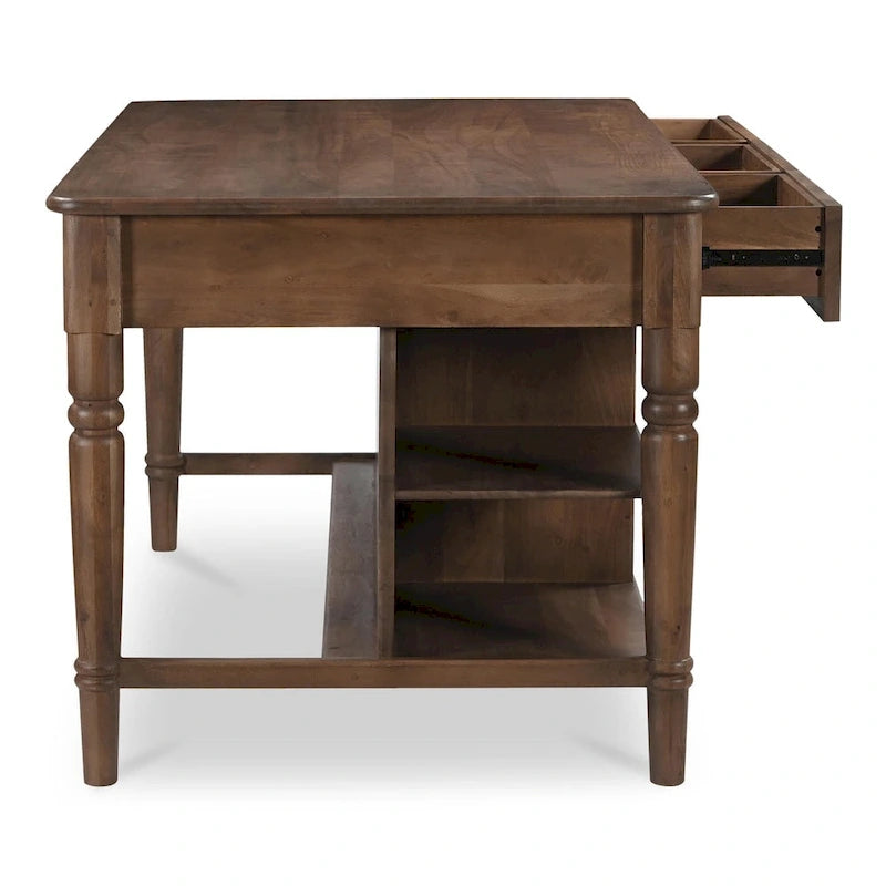 NADAAL STUDIOS Cove, Wooden Kitchen Island with Storage - 72 W x40.5 D x36.5 H