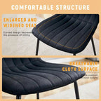 Classic Dining Chair Set of 4, Kitchen Armless Side Chair, Interior Decoration Chair with Metal Legs for Dining Room