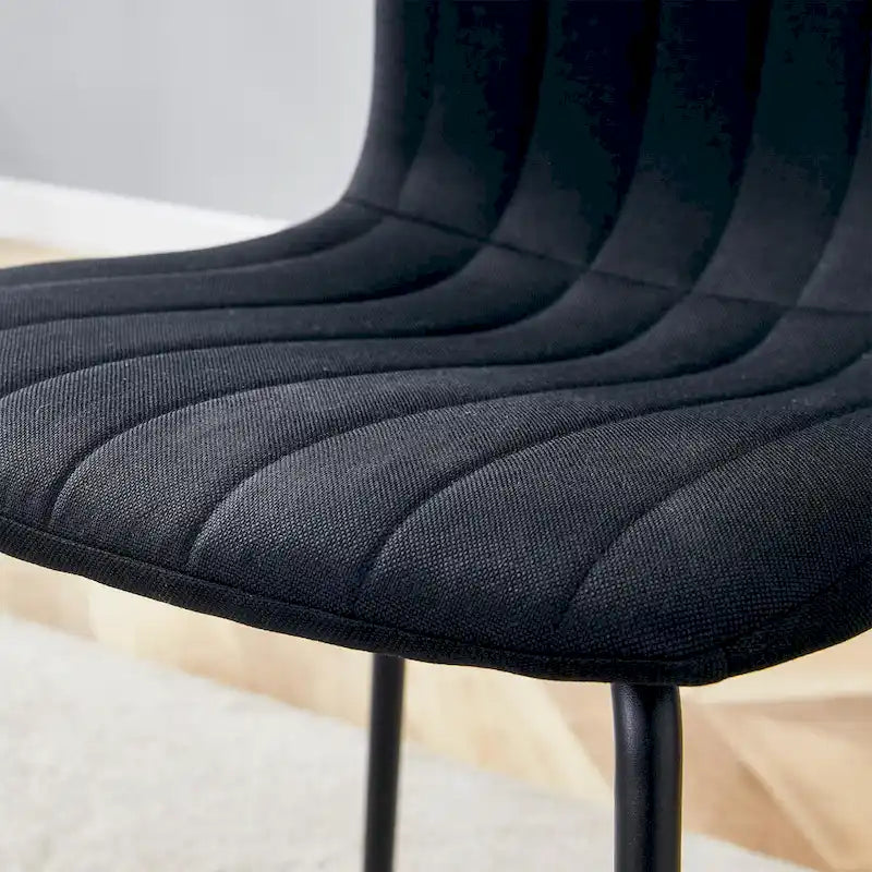 Classic Dining Chair Set of 4, Kitchen Armless Side Chair, Interior Decoration Chair with Metal Legs for Dining Room