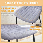 Classic Dining Chair Set of 4, Kitchen Armless Side Chair, Interior Decoration Chair with Metal Legs for Dining Room