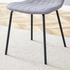 Classic Dining Chair Set of 4, Kitchen Armless Side Chair, Interior Decoration Chair with Metal Legs for Dining Room