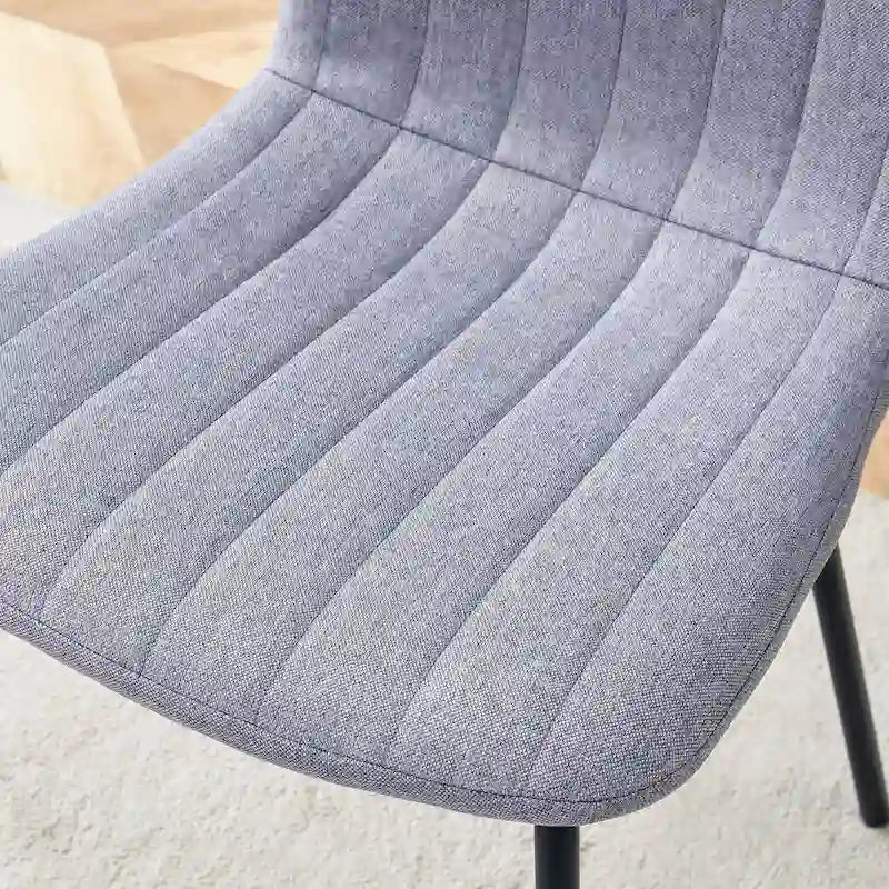 Classic Dining Chair Set of 4, Kitchen Armless Side Chair, Interior Decoration Chair with Metal Legs for Dining Room