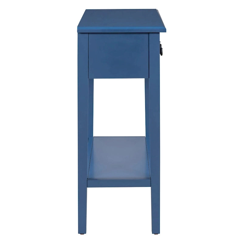 Queen Retro Platform Bed with Gourd-Shaped Headboard & Solid Wood Frame