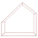 Twin Size Metal House Bed Kids Bed