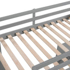 Twin Size Loft Bed with Ladder, Shelves, and Desk