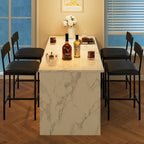 Bar Stools Set of 4, Kitchen Bar Stools with Footrest