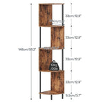 Corner Shelf Stand - 11.8 D x 11.8 W x 58.2 H