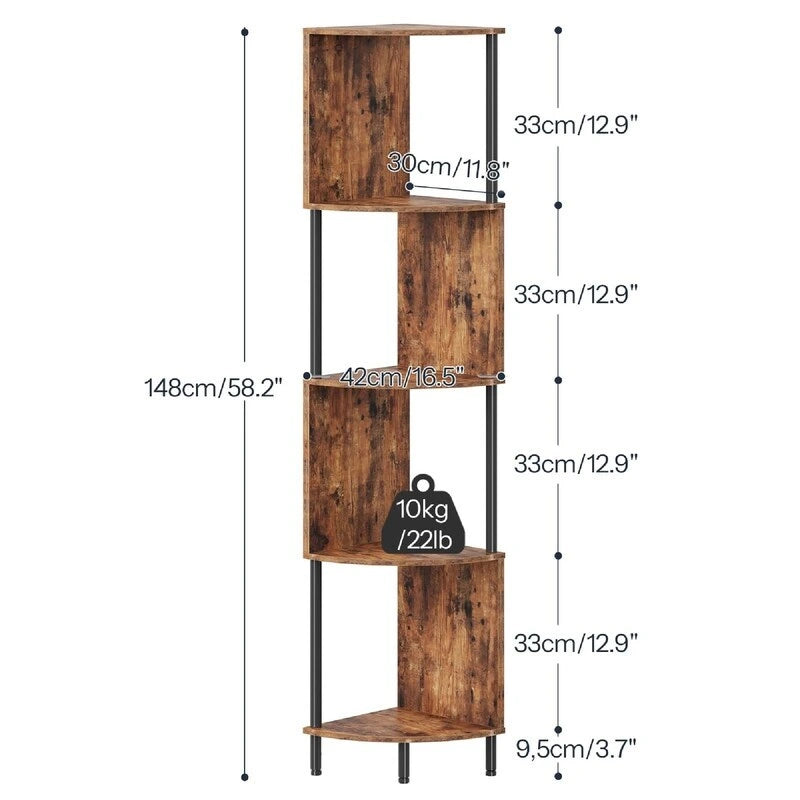 Corner Shelf Stand - 11.8 D x 11.8 W x 58.2 H