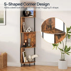 Corner Shelf Stand - 11.8 D x 11.8 W x 58.2 H