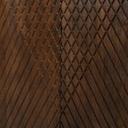 Rustic Wood Accent Cabinet,Fluted Design,Adjustable Shelf,Storage