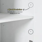 4-door Sideboard Handleless Buffet Cabinet for Dining Room,Living Room
