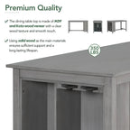 Multi-Functional Counter Height Dining Set Kitchen Bar Dining Table Set with 9 Wine Compartment Wine Glass Holders for Kitchen