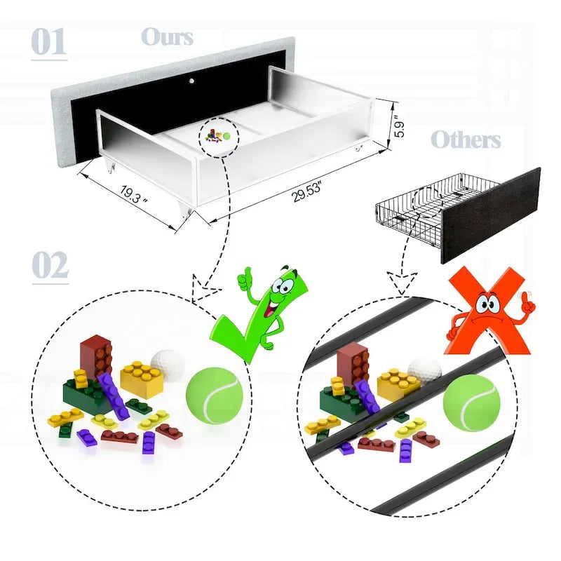 Luxurious Tufted Platform Bed with Dual Storage Drawers for Ultimate Comfort