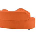 103.5  Lamb Velvet Armless Sofa with 6 Pillows and Floating Design