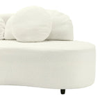 103.5  Lamb Velvet Armless Sofa with 6 Pillows and Floating Design