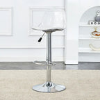 Swivel Bar Stools Set of 2, Counter Height Barstools with Backrest, Dining Room Chairs with Footrest and PU Seats
