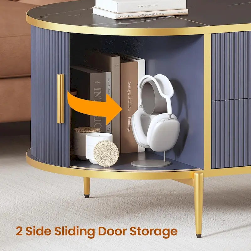 Lift Top Coffee Table Storage Compartment Barn Door