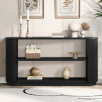 58.9  Modern Entryway Console Table, Slim Sofa Table with Open Shelf for Multi-Functional Use