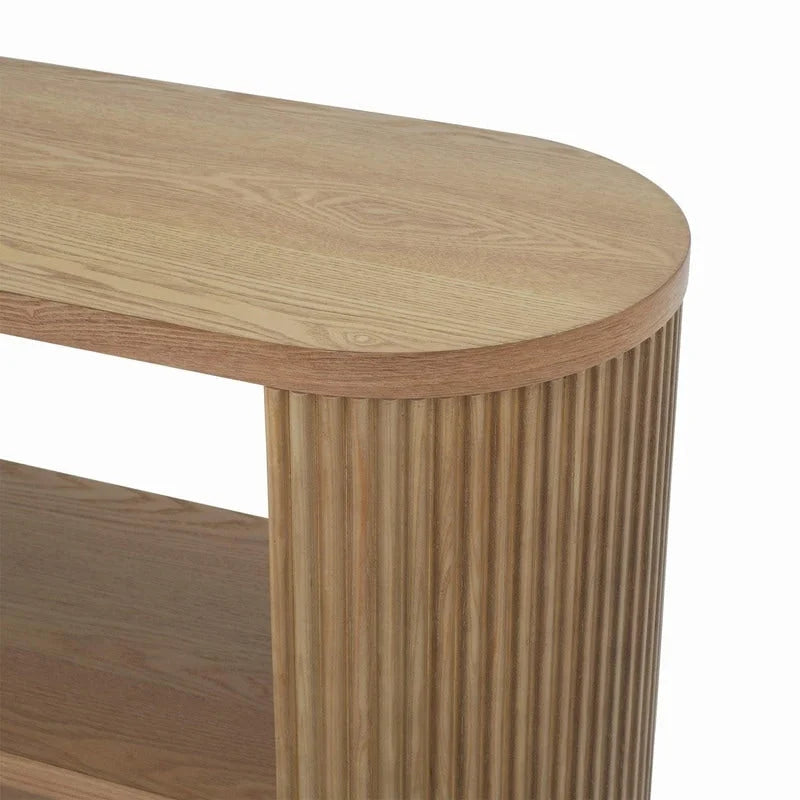 58.9  Modern Entryway Console Table, Slim Sofa Table with Open Shelf for Multi-Functional Use