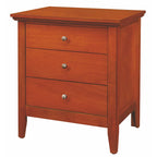 Modern Bedroom Cabinet Bedside Table with Three Drawers Storage Nightstand for Bedroom