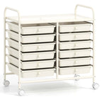 12-Drawer Rolling Storage Cart Mobile Utility Cart on Wheels