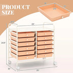 12-Drawer Rolling Storage Cart Mobile Utility Cart on Wheels