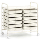 12-Drawer Rolling Storage Cart Mobile Utility Cart on Wheels