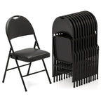 Costway 2/4/8/10/12 PCS Folding Padded Party Chairs with Metal Frame