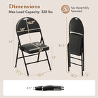 Costway 2/4/8/10/12 PCS Folding Padded Party Chairs with Metal Frame