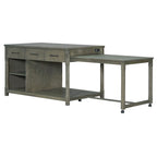 Extendable Kitchen Island With Storage(no include stool)