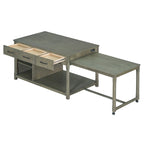 Extendable Kitchen Island With Storage(no include stool)