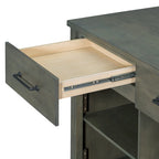 Extendable Kitchen Island With Storage(no include stool)
