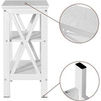 Modern Nightstand with 3-Tier Storage Shelves, Nightstands Set of 2