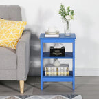 Modern Nightstand with 3-Tier Storage Shelves, Nightstands Set of 2