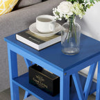 Modern Nightstand with 3-Tier Storage Shelves, Nightstands Set of 2