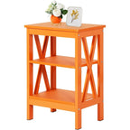 Modern Nightstand with 3-Tier Storage Shelves, Nightstands Set of 2