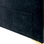 110.6  Velvet L-Shaped Sectional Sofa with Movable Ottoman and Storage Pockets