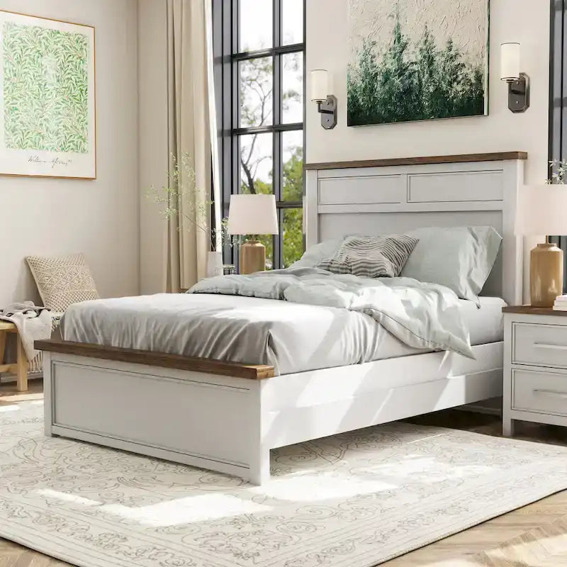 Furniture of America Althea Modern Farmhouse Pinewood Panel Bed