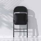 VECELO Dining Chairs Set of 4/8, Beige/Black Folding Chairs with Steel Frame