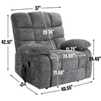 Dual Motor Power Lift Recliner Chair with Massage and Heat for Elderly People, Large Lazy Single Boy Recliners with Power-Remote