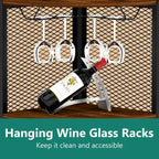 Corner Shelf with Doors, 65  Corner Cabinet with Shelves & Wine Glass Rack, 6 Tier Bookshelf Display Corner Shelves