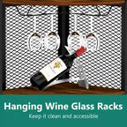 Corner Shelf with Doors, 65  Corner Cabinet with Shelves & Wine Glass Rack, 6 Tier Bookshelf Display Corner Shelves